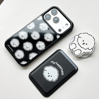 Mill and Moi - ốp lưng nam châm bóng màu đen tương thích với iphone 17 16 15 series