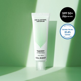 [CELL IN SHOT]  Serum chống nắng EGF Allantenol Sun Serum 50ml SPF50+ PA++++ làm dịu da, giảm mụn, nhẹ mặt cho da nhạy cảm