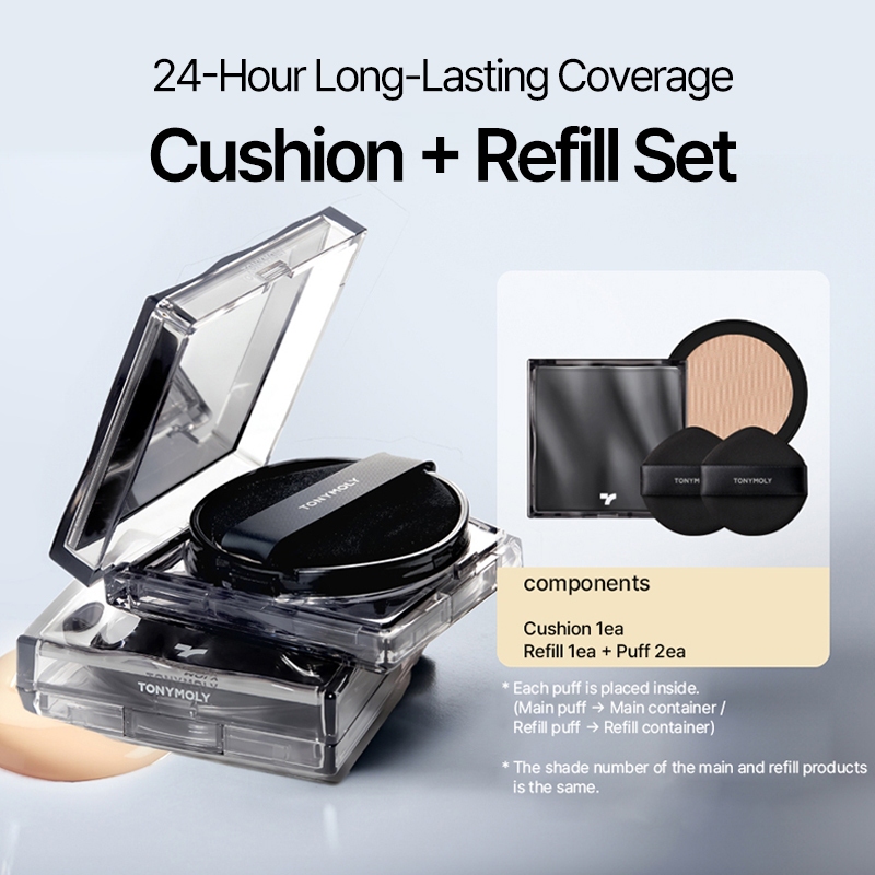 TONYMOLY Phấn nước Skin Tone Fixing Cover Cushion 13g SPF40 PA++ (Có Refills) Bền Màu, Bán Lì