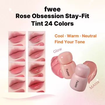 [fwee] Rose Obsession Stay-Fit Tint / Matte & Glow Lip Tint / Lâu trôi & Thoải mái / Son Tint MLBB dựa trên tông màu / K-Beauty