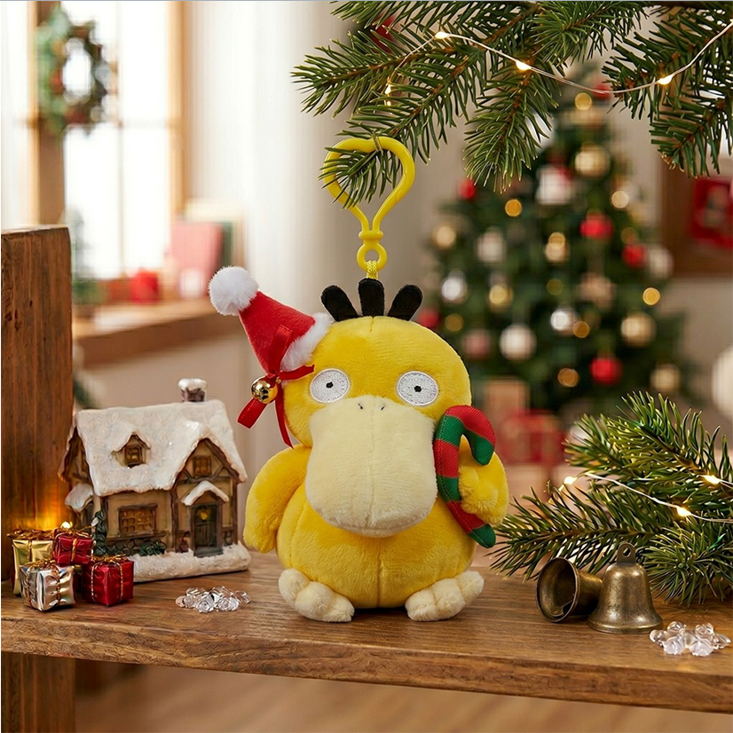 [POKEMON] Túi đựng lễ hội mùa đông quyến rũ 13cm (Eevee / Psyduck / Squirtle / Ditto / Snorlax / Pikachu)