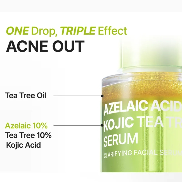 [PURITO] Axit Azelaic 10 Kojic Tea Tree Serum 30ml
