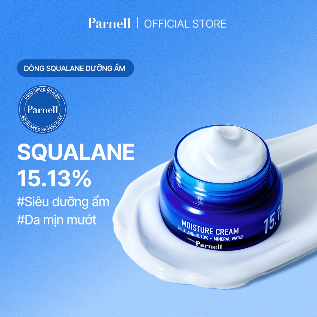 [PARNELL Official] Kem dưỡng ẩm nước khoáng Squalane 15.13 50ml, Chăm sóc da hàng ngày, Tăng cường dưỡng ẩm sâu, Axit Hyaluronic 13 loại, Cải thiện rào cản da