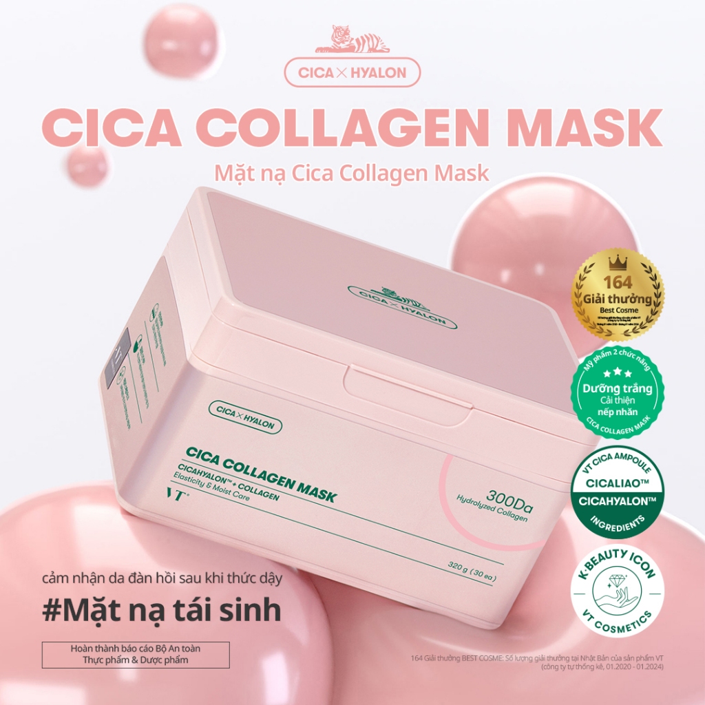 [VT] Bộ mặt nạ số lượng lớn 30 chiếc (CICA, Collagen, Vitamin, PDRN, Retinol) Làm dịu và dưỡng ẩm cho da [Trung tâm mua sắm chính thức]