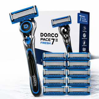 Dorco Pace7 II Bộ Dao Cạo Tươi Hệ Thống 7 Lưỡi Dao Cạo Râu + 11 Hộp Đựng Nam Dao Cạo Refill Bộ Chải Lông