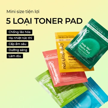 [One-day's you chính hãng] Toner pad Zipper Toner Pads Collection Sáng Da, Dịu Da, Giảm Mụn