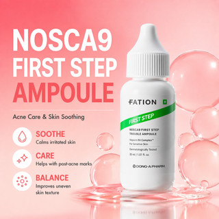 FATION Nosca9 Bước đầu tiên Ampoule 30ml Chăm sóc mụn trứng cá Sửa chữa Serum Làm dịu da Dưỡng ẩm Tinh chất làm dịu da