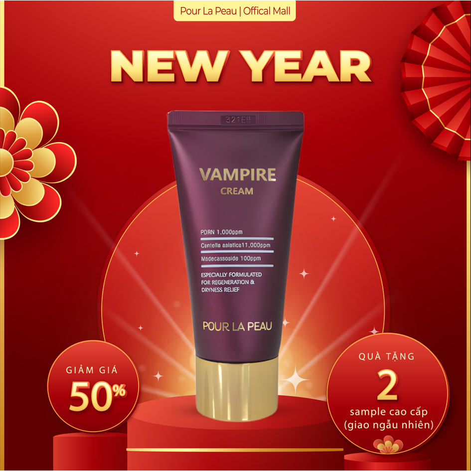 POUR LA PEAU Vampire Cream – PDRN, Centella, Madecassoside, dưỡng ẩm làm dịu
