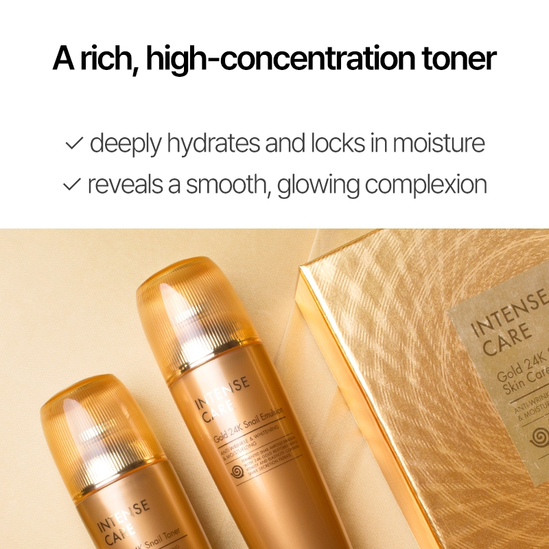 TONYMOLY Mực ốc sên Intense Care Gold 24K 140ml Làm săn chắc chống lão hóa