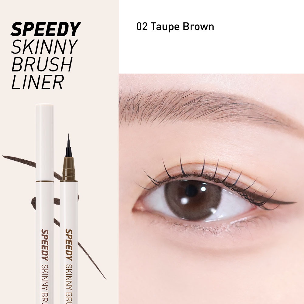 [PERIPERA - MỚI] SKINNY BRUSH LINER - Bút kẻ mắt mỏng, dễ vẽ