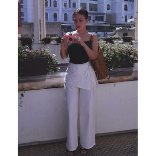𝙑𝘼𝙉𝙄 𝙋𝘼𝙉𝙏 - Quần Linen Tà Chéo ( Tà Rời )