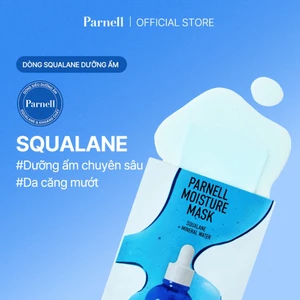 Mặt nạ Squalane, khoáng chất siêu dưỡng ẩm, dịu hóa da, phục hồi da, da mịn mướt Parnell Squalane Mineral Water Moisture Mask 1ea 20g gimmick