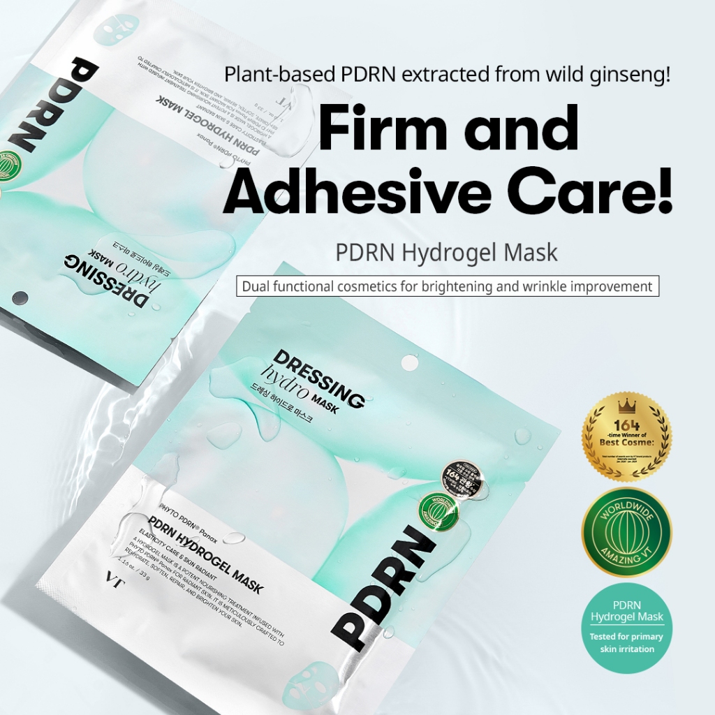 [VT] [GWP] Mặt nạ Hydrogel PDRN 2EA PDRN gốc thực vật, cải thiện nếp nhăn, chăm sóc làm sáng da [Flagship chính thức]