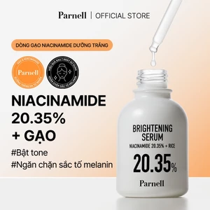 Tinh chất gạo Niacinamide 20.35% dưỡng trắng, hỗ trợ giảm thâm nám, làm sáng da, cải thiện kết cấu da Parnell Niacinamide 20.35 Rice Brightening Serum 30ml