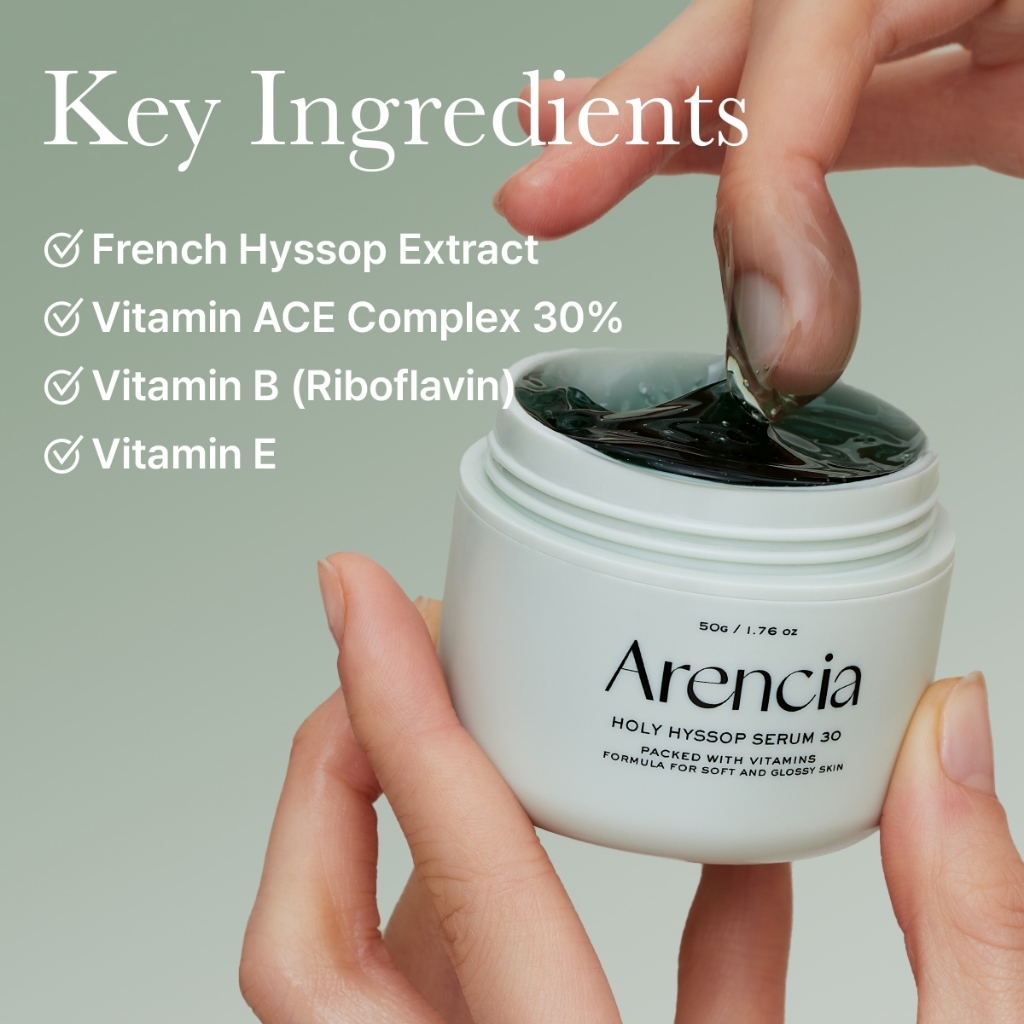 [Arencia] Serum Holy Hyssop 12 Dưỡng Trắng Da 30 50g (1+1)
