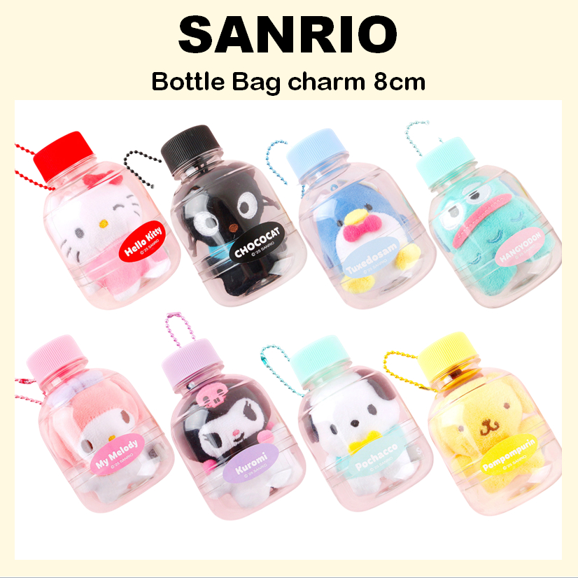 [SANRIO] Túi đựng chai quyến rũ 8cm Sanrio được cấp phép (Hangyodon / Tuxedosam / Chococat / Kitty / Kuromi / P