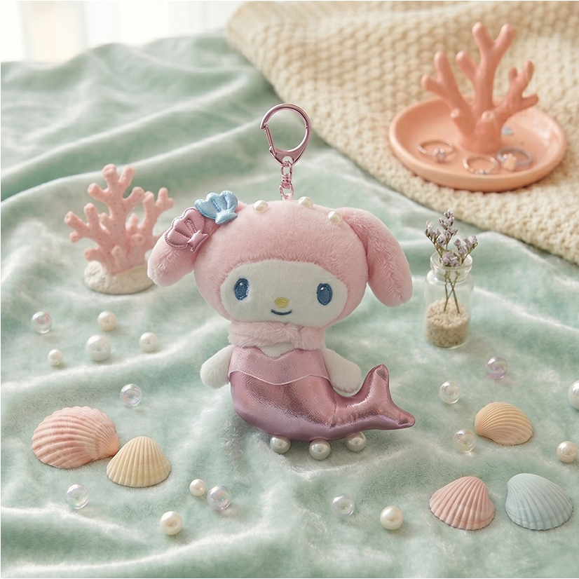 [SANRIO] Túi nàng tiên cá quyến rũ 10cm (Kitty / Mymelody / Kuromi / Cinnamoroll / Pochacco)