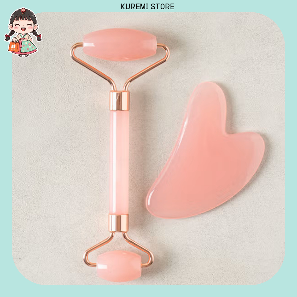 [Daiso] Bộ Guasha & Con Lăn + Giảm Sưng + Nâng Dòng Chữ V + Thư Giãn Da