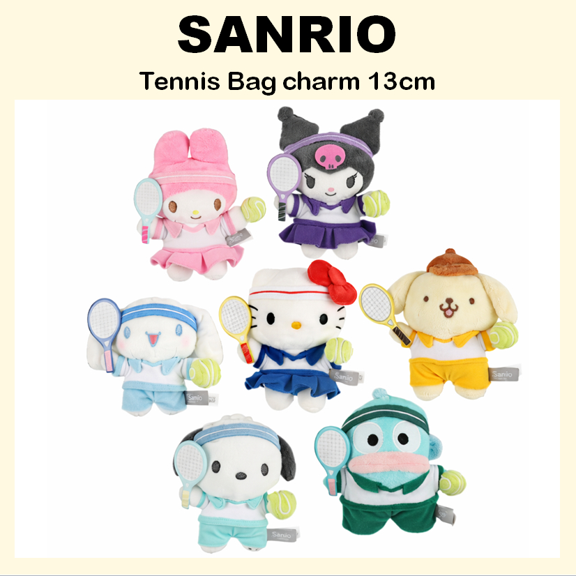 [SANRIO] Túi Tennis quyến rũ 13cm (Kitty / Mymelody / Kuromi / Pompompurin / Cinnamoroll / Pochacco / H