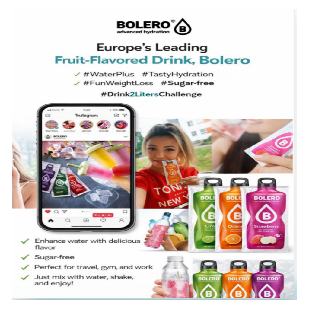 Hỗn hợp trái cây không đường Bolero 2kcal | 12 Hương Vị | Tăng cường nước Zero Sugar | Bột dưỡng ẩm ít calo | Nước giải khát trái cây làm mới | Thân thiện với Keto | #Bolero #SugarFree