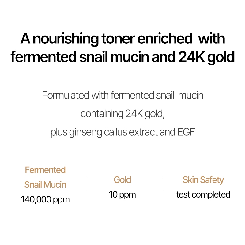 TONYMOLY Mực ốc sên Intense Care Gold 24K 140ml Làm săn chắc chống lão hóa