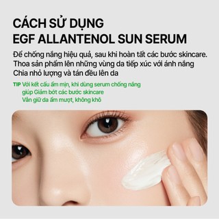 [CELL IN SHOT]  Serum chống nắng EGF Allantenol Sun Serum 50ml SPF50+ PA++++ làm dịu da, giảm mụn, nhẹ mặt cho da nhạy cảm