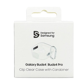 Samsung - ốp lưng kẹp trong suốt có carabiner cho galaxy buds 4 / 4 pro