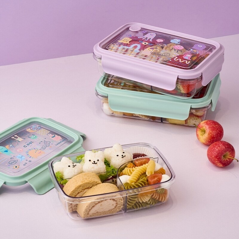 [LocknLock] Hộp cơm trưa trong suốt To-Go 3 ngăn 750ml (LCB501)