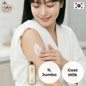 Sữa Dưỡng Thể Protein Sữa & Sữa Dê - Hương Phấn Em Bé (1L) | Dưỡng Ẩm Sâu Dung Tích Lớn