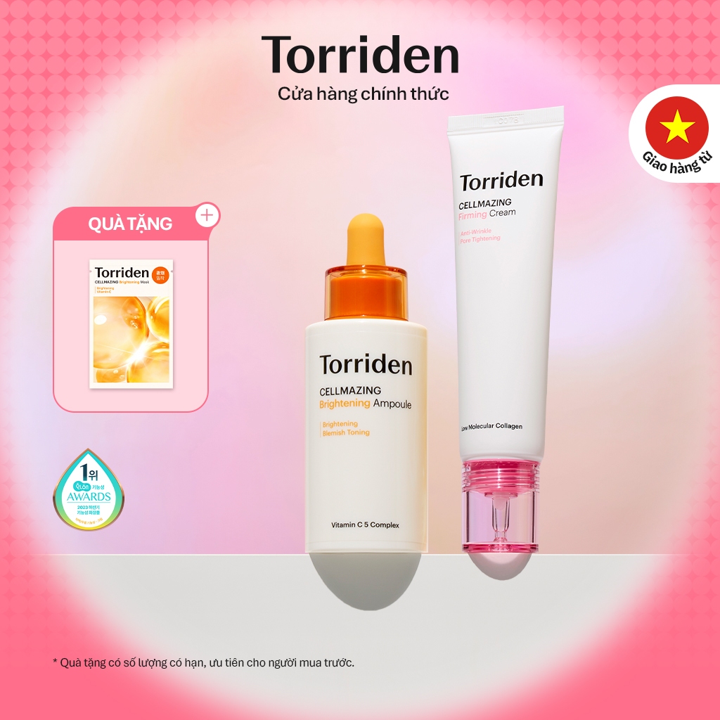[Torriden Chính hãng] [SET] Kem dưỡng săn chắc da và Tinh chất dưỡng trắng sáng da CELLMAZING, 60ml+30ml