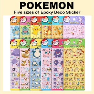 2026 Nhãn dán 5 kích thước MỚI NĂM KÍCH THƯỚC Epoxy Deco Sticker Charmander / Ditto / Snorlax / Eevee