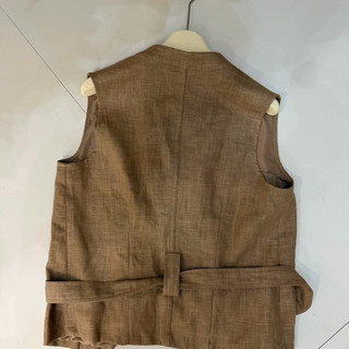 𝙎𝘼𝙇𝙇𝙔 𝙏𝙊𝙋 - Áo Linen Cổ Trụ Kèm Dây Cột