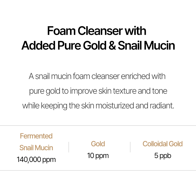 TONYMOLY Sữa rửa mặt ốc sên vàng 24K Intense Care Dưỡng ẩm và chăm sóc da