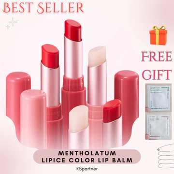 Son dưỡng môi Mentholatum LipIce Color / Dâu màu ma thuật / Đỏ / Đỏ + Quà tặng miễn phí