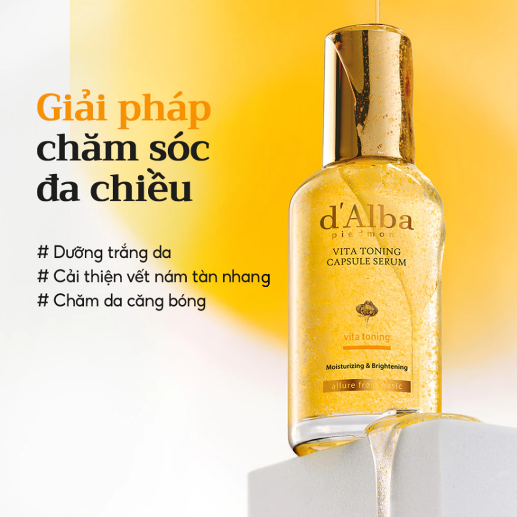 [d'Alba Official] Serum viên nang dưỡng sáng da với Niacinamide 5% Vita Capsule Serum 5% Niacinamide 50ml/100ml (Bản nâng cấp)