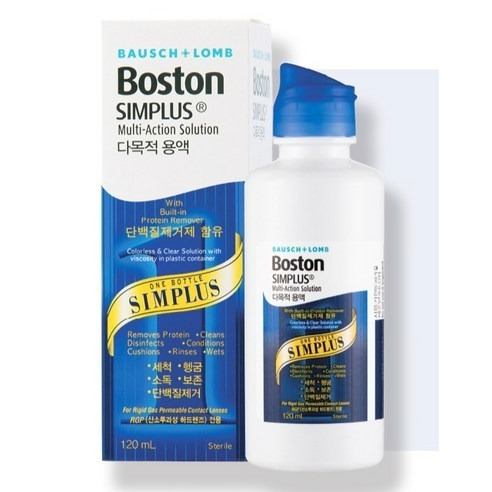 Dung dịch đa tác động Boston Simplus 120ml | Máy làm sạch ống kính tiếp xúc cứng, rửa & khử trùng