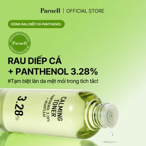 Toner rau diếp cá Panthenol 3.28%, Provitamin B5 làm dịu, cải thiện da Parnell Panthenol 3.28 Heartleaf Calming Toner 200ml