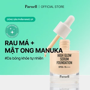 Kem nền căng bóng dưỡng da, che phủ tự nhiên bền màu 72 giờ, nền mịn mướt tự nhiên Parnell High Glow Serum Foundation 30ml SPF50+ PA++++