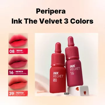[PERIPERA] Ink The Velvet 4g / Soft Velvet Matte Lip Tint / High Pigment Blur Tint / Lâu trôi & Hoàn thiện mịn màng / MLBB & Màu đậm / K-Beauty