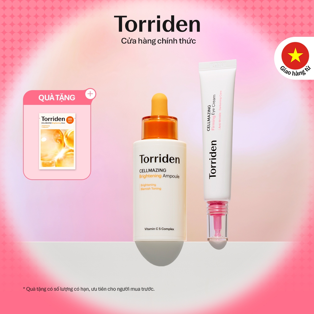 [Torriden Chính hãng] [SET] Tinh chất dưỡng trắng sáng dat và kem dưỡng mắt CELLMAZING, 30ml+30ml