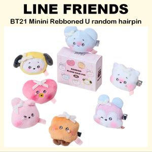 Kẹp tóc sang trọng ngẫu nhiên BT21 Minini Ruy băng U BTS (mù)