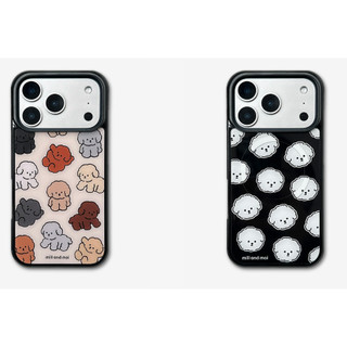 Mill and Moi - ốp lưng nam châm bóng màu đen tương thích với iphone 17 16 15 series