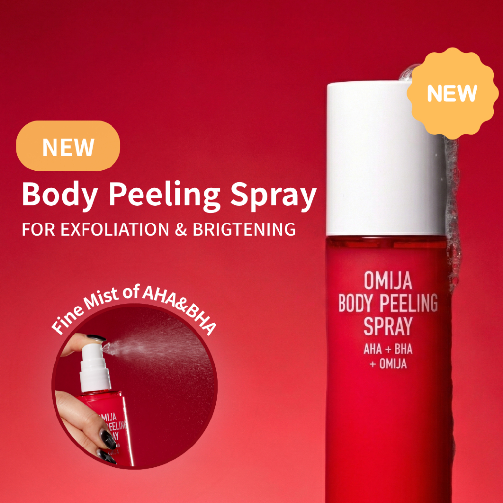 [Parnell Official] Xịt lột toàn thân bằng gốm AHA Omija 145ml, Phức hợp 5 miếng (AHA, BHA, PHA, LHA), Da thủy tinh mịn, K-Beauty Body Scaling cho da thô và Ốp lưng