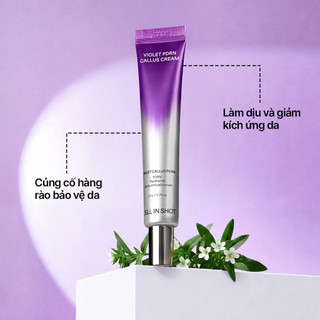 [CELL IN SHOT] Kem Dưỡng Violet Vegan PDRN Cream 20g thuần chay 98.6% chống lão hóa, phục hồi da, dưỡng ẩm, trẻ hóa da