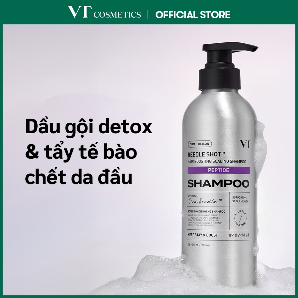 [VT] Dầu gội tăng cường tóc Reedle Shot Peptide 500ml CICA REEDLE X Peptide Chăm sóc rụng tóc Làm sạch da đầu & tẩy tế bào chết [Trung tâm mua sắm chính thức]