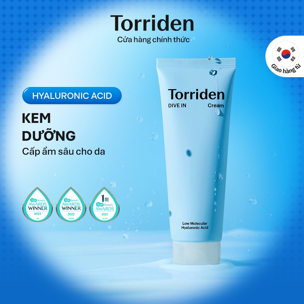 [Torriden Chính hãng] Kem dưỡng DIVE IN chứa Hyaluronic Acid, 80ml, Cream