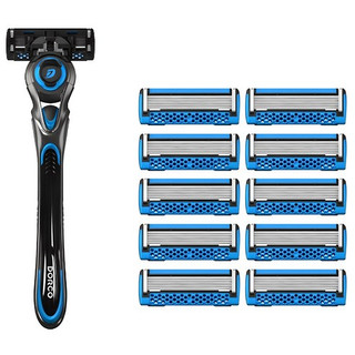 Dorco Pace7 II Bộ Dao Cạo Tươi Hệ Thống 7 Lưỡi Dao Cạo Râu + 11 Hộp Đựng Nam Dao Cạo Refill Bộ Chải Lông