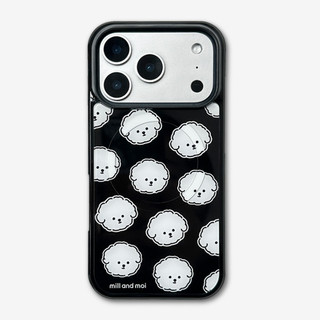 Mill and Moi - ốp lưng nam châm bóng màu đen tương thích với iphone 17 16 15 series