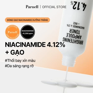 Toner gạo Niacinamide 4.12% dưỡng trắng da, hỗ trợ mờ thâm mụn, dưỡng sáng da Parnell Niacinamide 4.12 Rice Serum Toner 200ml