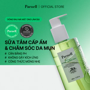 Sữa tắm chiết xuất rau má mật ong Salicylic Acid, Ceramide làm dịu, hỗ trợ giảm mụn cơ thể, cân bằng độ pH da cơ thể Parnell Cicamanu pH Balanced Body Wash 400ml